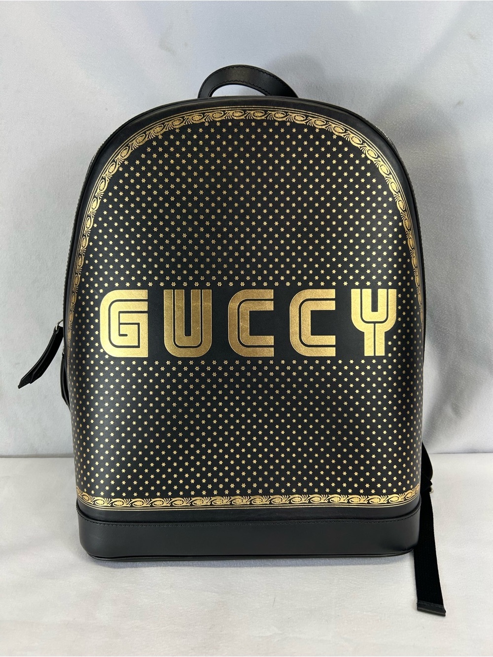 Gucci Black and Gold Guccy Magnetismo Backpack